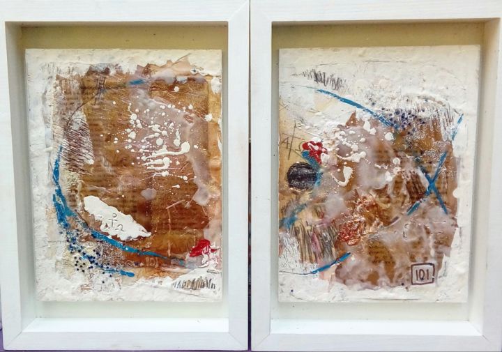 Painting titled "Creating Cosmos" by Ivana Davidovic Ivezic, Original Artwork, Oil