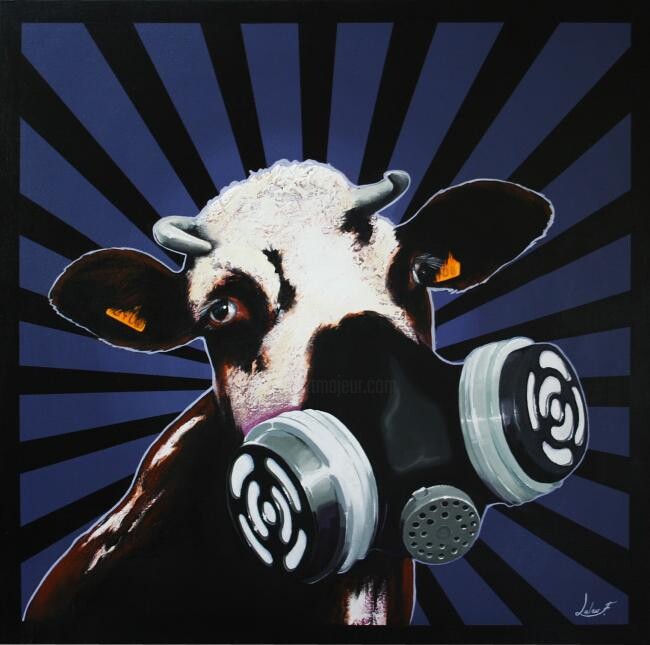 绘画 标题为“Ecowlo” 由Frédéric Leleu, 原创艺术品, 油