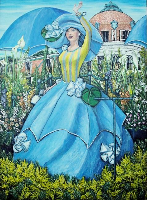 Peinture intitulée "NICE bataille de fl…" par Térégia, Œuvre d'art originale