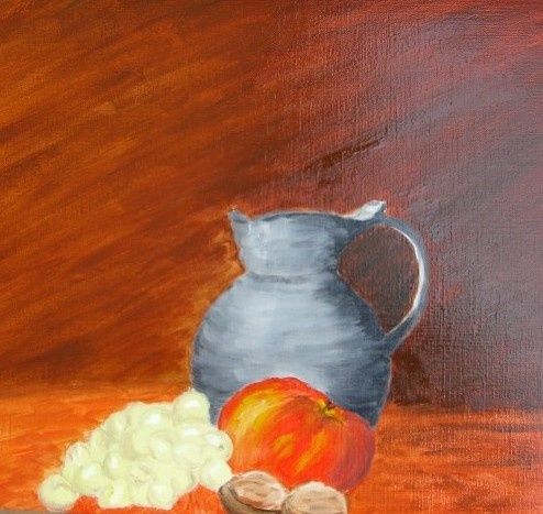 「TABLE D'AUTOMNE」というタイトルの絵画 Dany Champemeによって, オリジナルのアートワーク, オイル