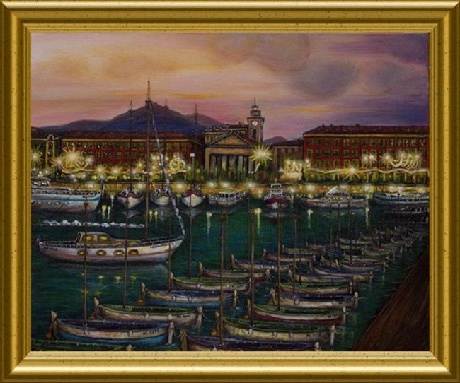 Peinture intitulée "Port Lympia NICE" par Térégia, Œuvre d'art originale