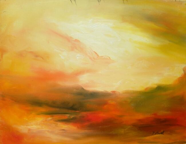 Painting titled "Un ange passe" by Elisa Cook Benbassat Bassat, Original Artwork, Oil