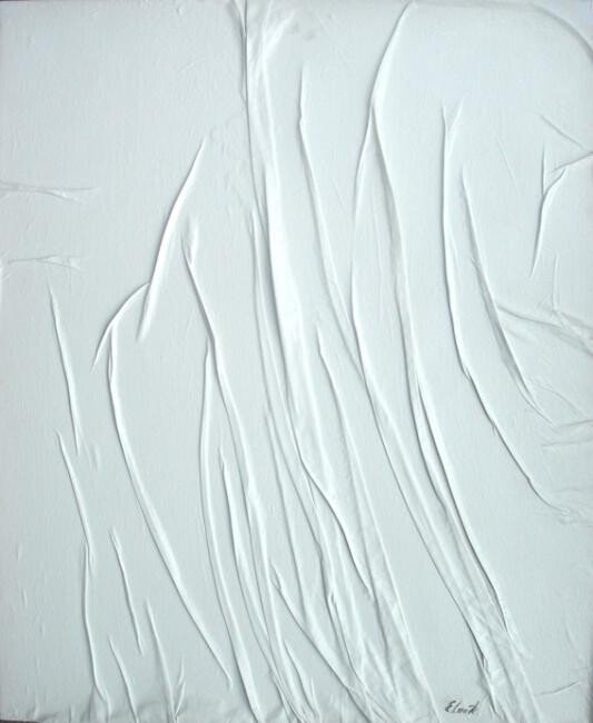 Painting titled "Plissages I" by Elisa Cook Benbassat Bassat, Original Artwork, Oil