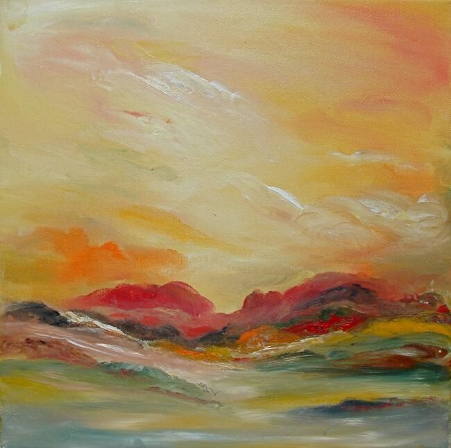 Painting titled "Brumes d'aube" by Elisa Cook Benbassat Bassat, Original Artwork, Oil
