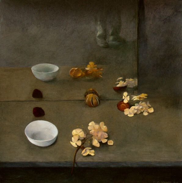 Peinture intitulée "une journée à l'ate…" par Mathieu Weemaels, Œuvre d'art originale