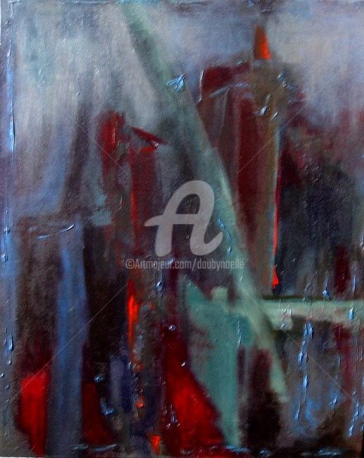 Peinture intitulée "passage en obscurie" par Noëlle Dauby, Œuvre d'art originale