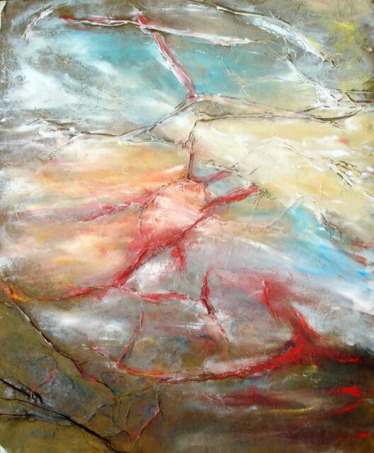 Painting titled "Partir" by Elisa Cook Benbassat Bassat, Original Artwork, Oil