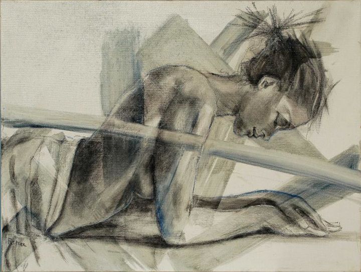 Peinture intitulée "Repos" par Renée, Œuvre d'art originale