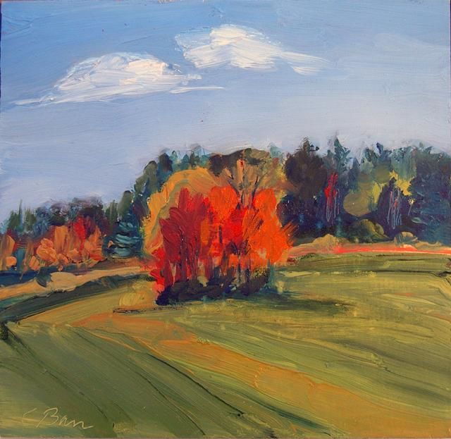 Painting titled "Tree Cluster" by Candy Barr, Original Artwork