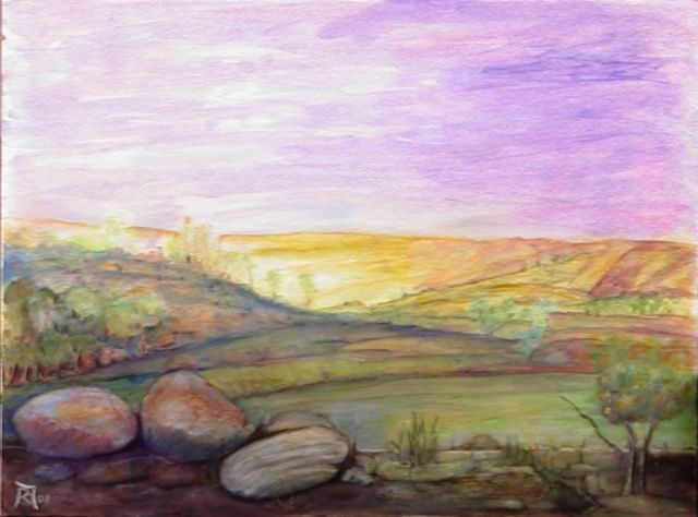 Tekening getiteld "Ai tre sassi" door Altini, Origineel Kunstwerk