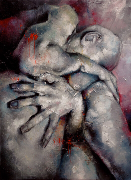 La main 绘画, 38.6x27.6 in