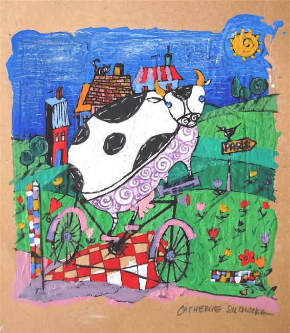 Peinture intitulée ""EN ROUTE"" par Catherine Suchocka, Œuvre d'art originale