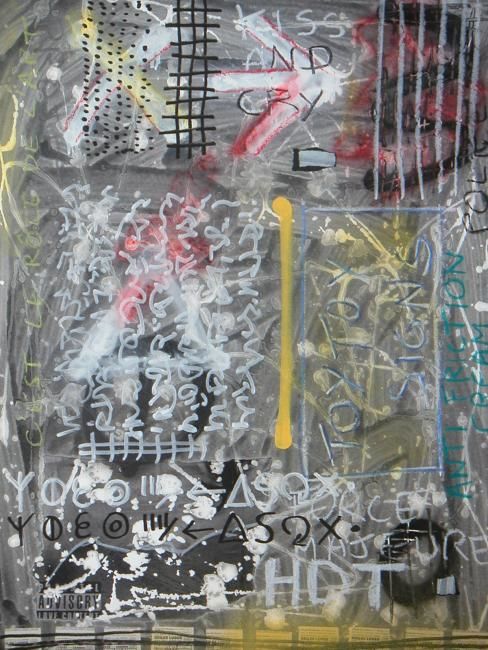 Painting titled "Toytoy Signs" by Toytoy, Original Artwork