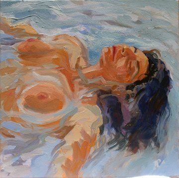 Painting titled "Floating Series II.1" by Candy Barr, Original Artwork
