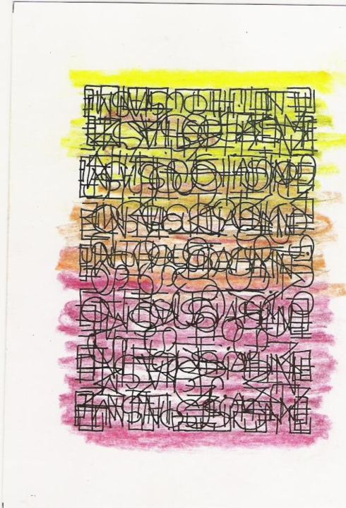 Drawing titled "ENTHOUSIASME" by Bernard Morin, Original Artwork, Other