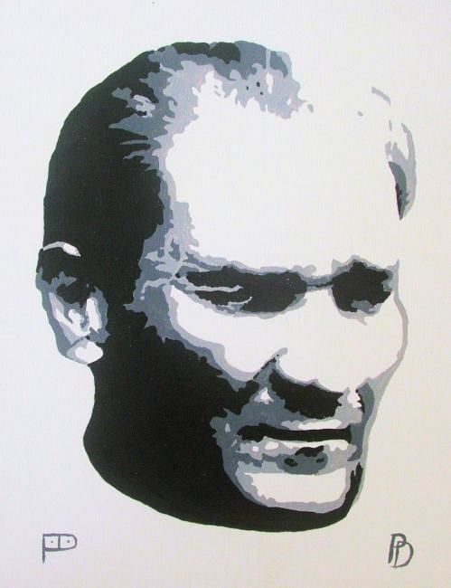 Painting titled "Attaturk" by Davo, Original Artwork