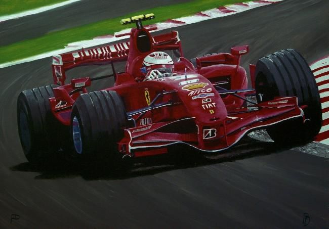 Painting titled "Kimi round the bend" by Davo, Original Artwork
