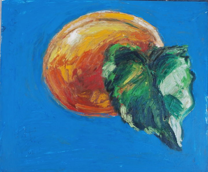 Painting titled "Abricot" by Nathalia Chipilova, Original Artwork, Acrylic