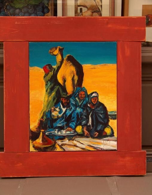 Peinture intitulée "Ceremonie de thé" par Nathalia Chipilova, Œuvre d'art originale, Huile