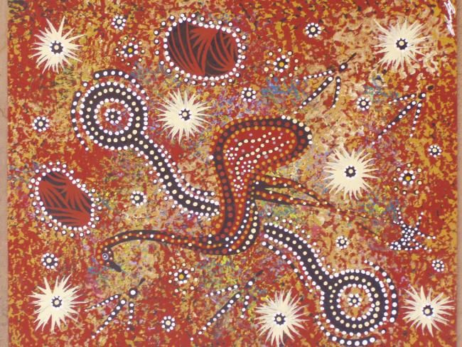 Painting titled "Kaliya Emu" by Justin Ronberg, Original Artwork
