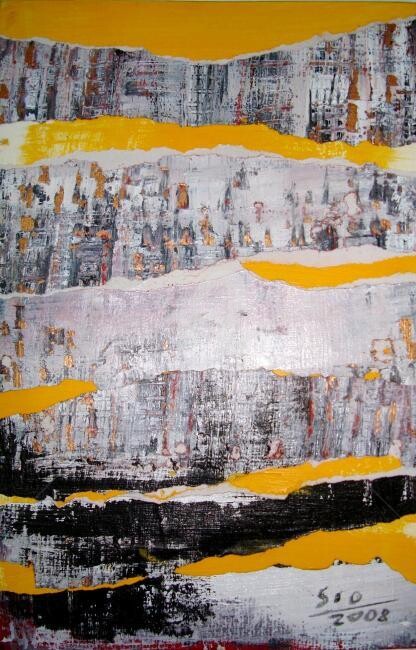 Ζωγραφική με τίτλο "Reconstructed #1" από Sio Montera, Αυθεντικά έργα τέχνης