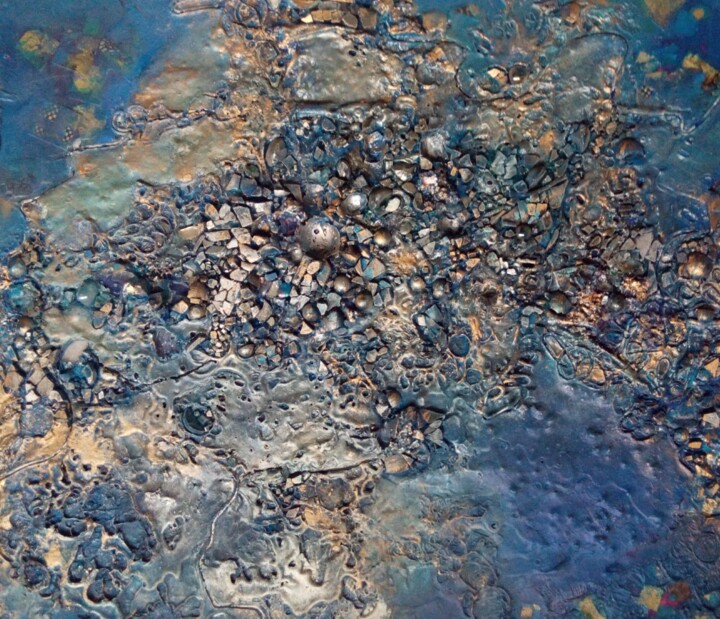 Blue Planet 拼贴, 22.1x22.8 in