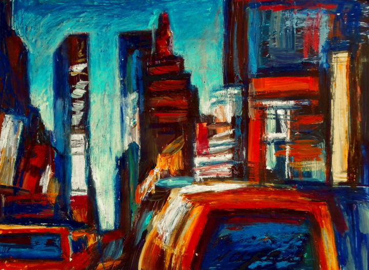Painting titled "New York 2" by Nathalia Chipilova, Original Artwork, Acrylic