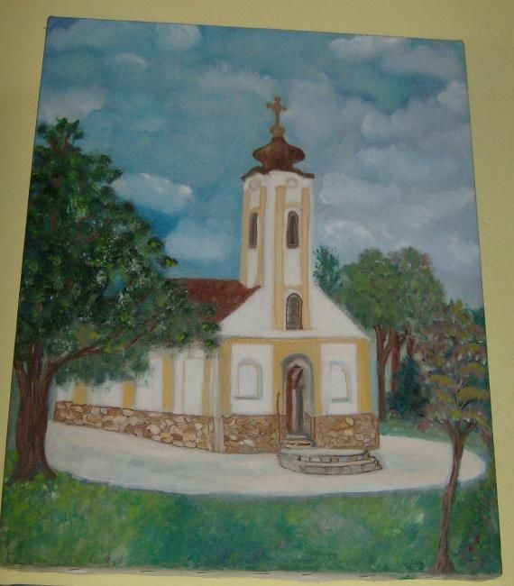 Painting titled "Pravoslavna Crkva" by Jaca, Original Artwork