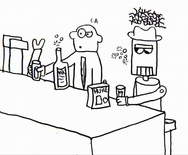 Drawing titled "Robot saoul" by Les Robots De Victor Antony-Thouret, Original Artwork