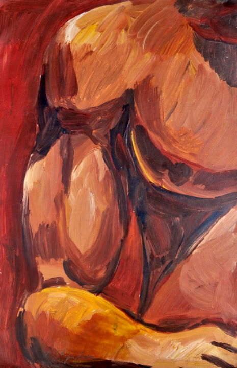 Peinture intitulée "Gladiateur" par Nathalia Chipilova, Œuvre d'art originale, Acrylique
