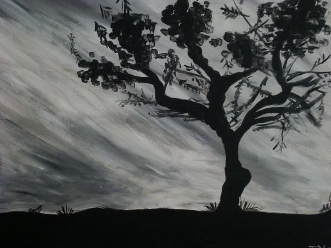 Pintura intitulada ""Anoitecer de inver…" por Maria Teresa Duarte, Obras de arte originais