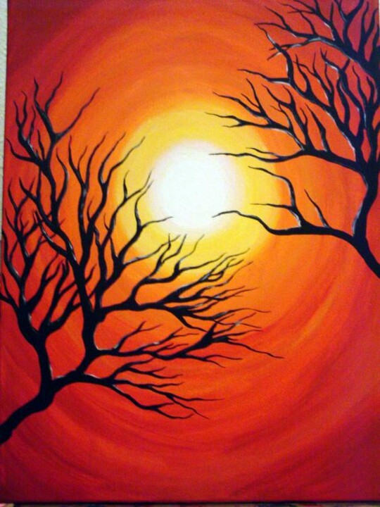 Orange Sunset, Painting by Marianna Chiodo | ArtMajeur