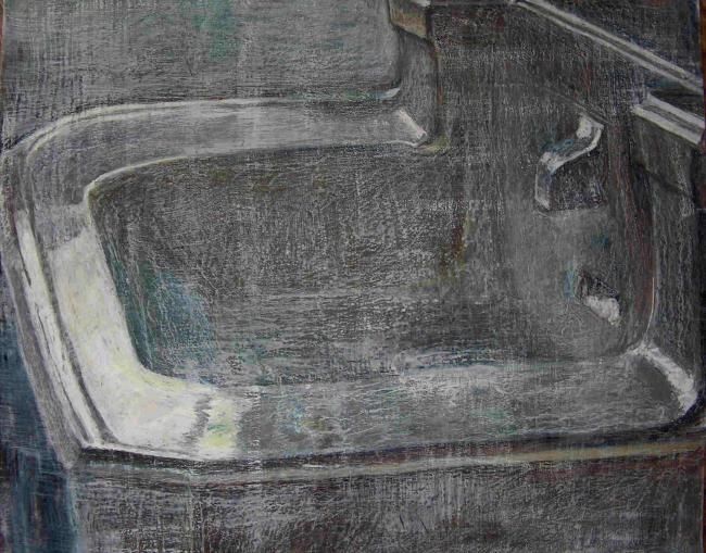 Painting titled "Lavabos en porcelai…" by Nathalia Chipilova, Original Artwork, Oil