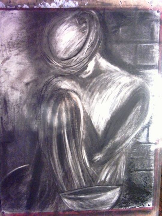 Painting titled "Faqeer" by Mohsin Khan, Original Artwork