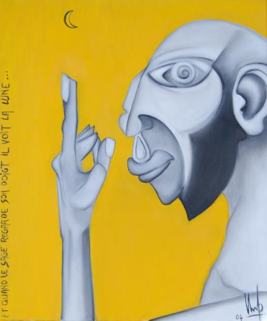 Painting titled "et quand le sage re…" by David Vandiedonck, Original Artwork