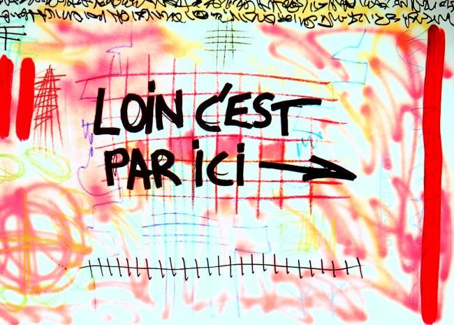Painting titled "Loin" by Toytoy, Original Artwork