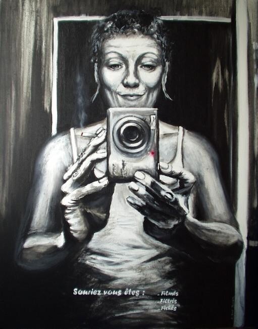 Souriez vous êtes... 绘画, 36.6x28.4 in