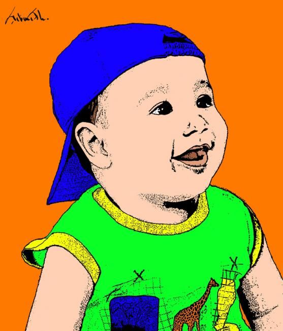 Photography titled "Retrato POP ART" by Fabiana Flores Prieto, Original Artwork