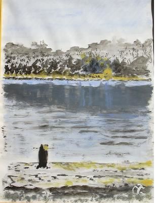 Peinture intitulée "Mjet" par Nathalie Torrents, Œuvre d'art originale
