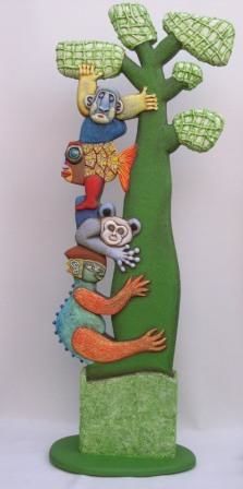 Painting titled "Bio Diversité 2" by Odile Mandrette, Original Artwork