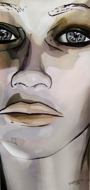 Painting titled "Pandore" by Cebarre, Original Artwork, Oil