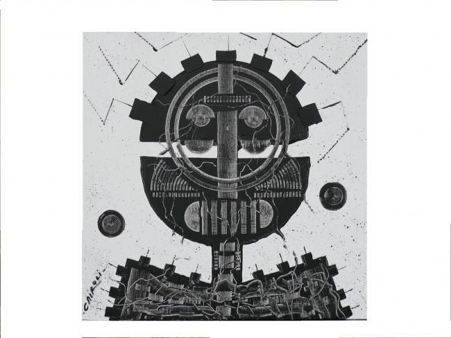 Peinture intitulée "cecité" par Yves Cairoli, Œuvre d'art originale