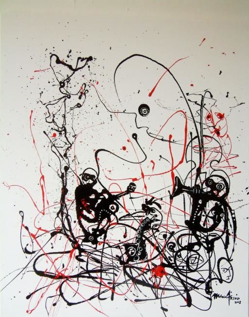 Pintura intitulada "Acção" por Mário Fresco, Obras de arte originais, Outro