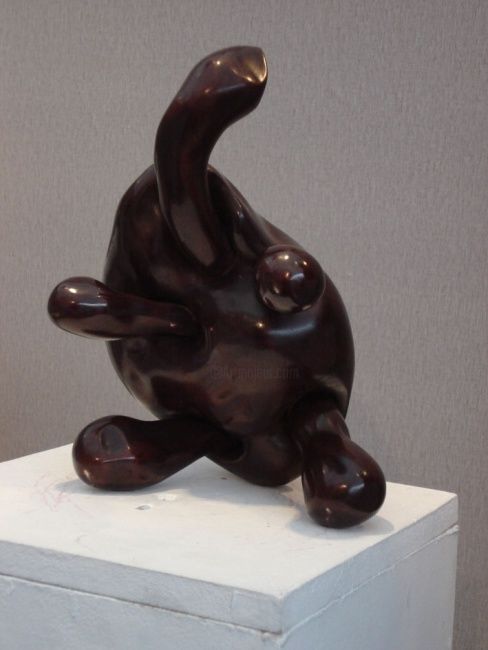Sculpture intitulée "GO! 01" par Turzo, Œuvre d'art originale, Bronze