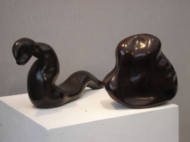 Sculpture intitulée "Sur le chemin 01" par Turzo, Œuvre d'art originale, Métaux
