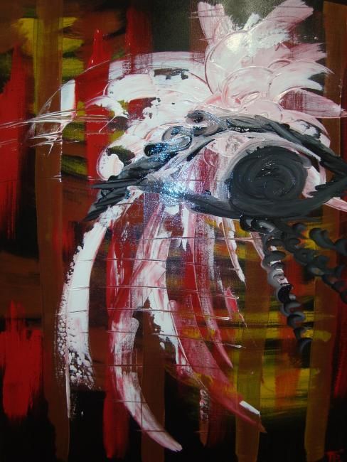 Pintura intitulada ""Abrindo para..."" por Maria Teresa Duarte, Obras de arte originais, Acrílico