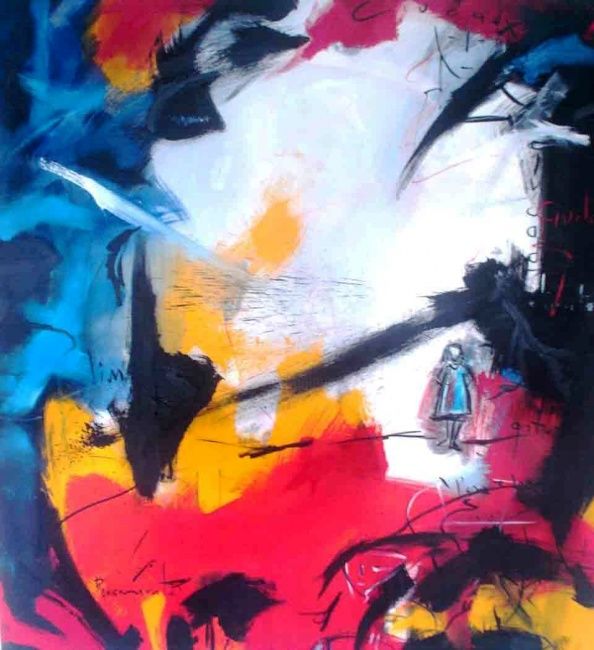 Painting titled "No 10 Serie espejis…" by Alejandro Naranjo, Original Artwork