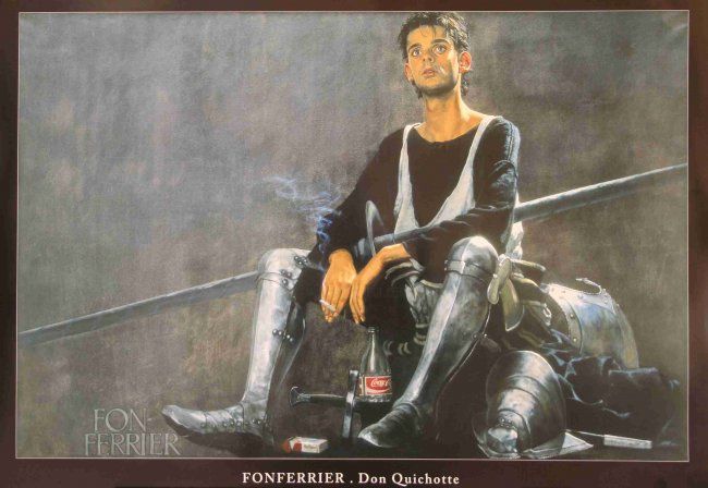 Painting titled "Don quichotte" by Pierre Fonferrier, Original Artwork