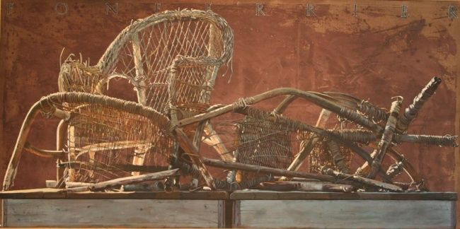Painting titled "Les fauteuils" by Pierre Fonferrier, Original Artwork