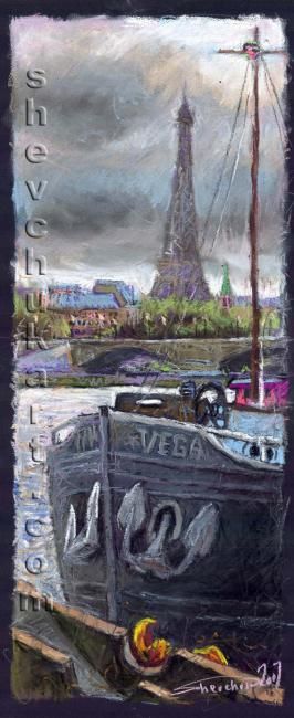 제목이 "Paris Pont Alexandr…"인 미술작품 Yuriy Shevchuk로, 원작, 파스텔